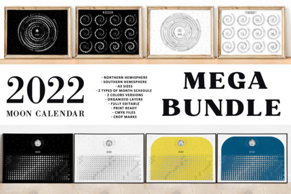 Download Moon Calendar 2022 Mega Bundle - Moon calendar Collection