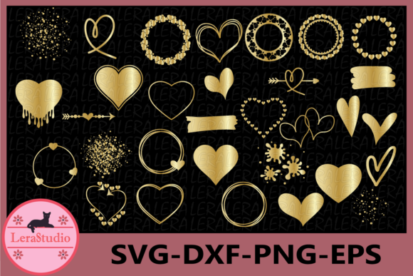 Download Gold Clipart, Golden Heart - Gold Collection