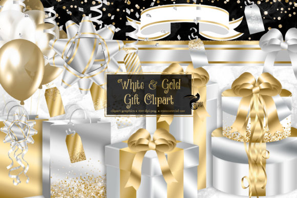 Download White and Gold Gift Clipart - Gold Collection