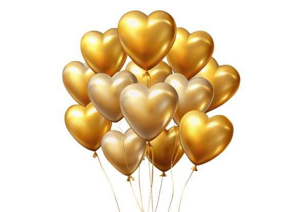Download 3D Gold Glossy Balloon Png - Gold Collection