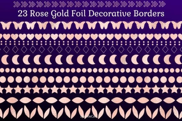 Download Borders - Rose Gold Foil - Gold Collection