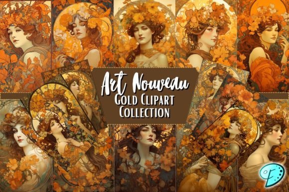Download Art Nouveau Gold Clipart Collection - Gold Collection