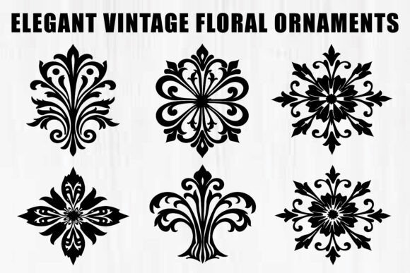 Download Laser Cut Floral Ornament Set - Floral ornament Collection