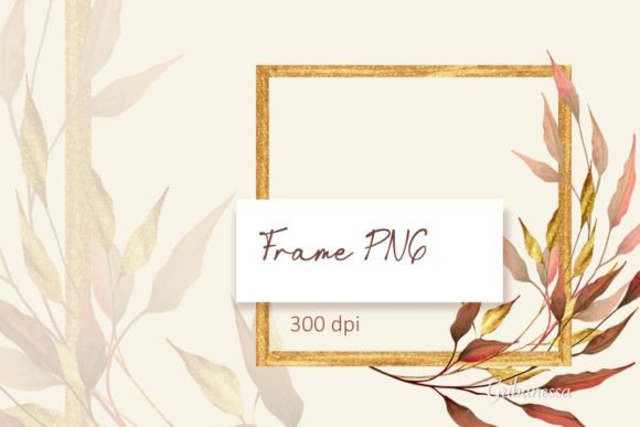 Download Golden Frame PNG | Frame with Leaves - Gold Collection