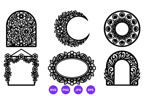 Download Floral Ornamental Frame Vector Set - Floral ornament Collection