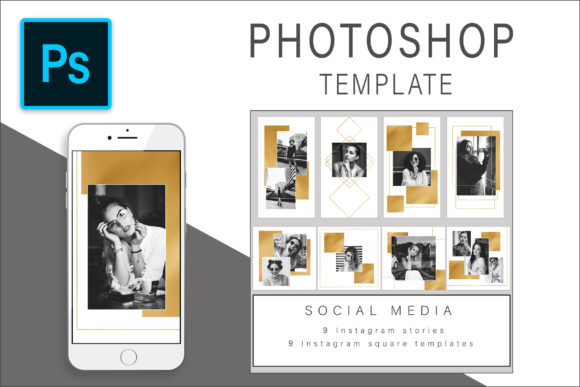 Download Gold Photoshop Template Bundle - Gold Collection