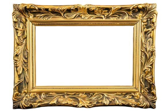 Download Empty Golden Frame PNG - Gold Collection