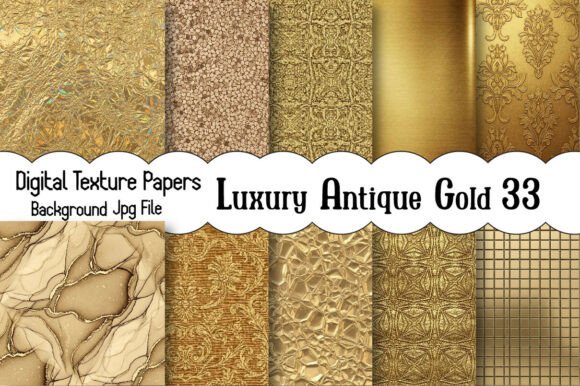 Download Luxury Antique Gold Digital Paper - Gold Collection