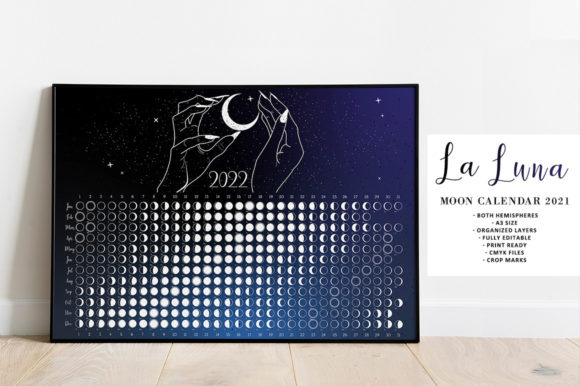 Download Moon Calendar 2022 La Luna - Moon calendar Collection