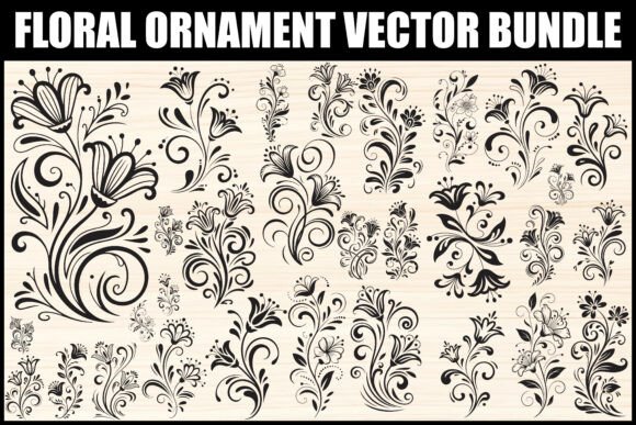 Download Floral Ornament Vector Bundle - Floral ornament Collection