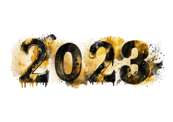 Download 2023 Golden Watercolor New Years Eve - Gold Collection
